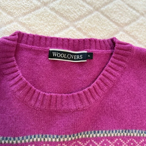 Woolovers Women's Pink Crew Neck Sweater - Picture 6 of 9